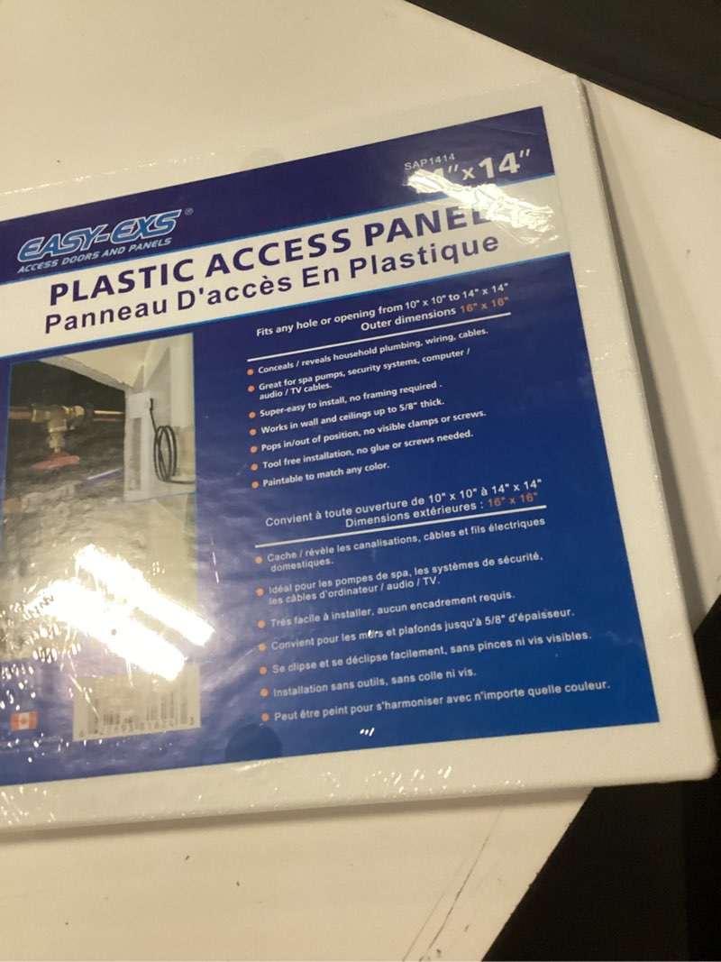 Condition photo showing New/Like New for easy-exs access panels spring-fit 14"x14" (external 16"x16") square (sap1414) for drywall, celing, electrical, plumbing hole covers 14"x14" - 1 pcs