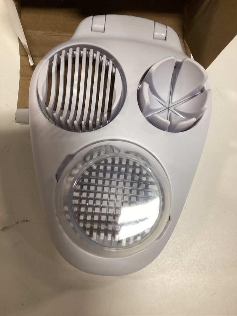 Condition photo showing Good Condition for CraftyCrocodile Egg Slicer for Hard Boiled Eggs - 3 Slice Modes Egg Cutter, Heavy Duty, Stainless Steel Dicer - Kitchen Chopper Tool for Strawberry, Mushroom, Grape, Cherry Tomato - White