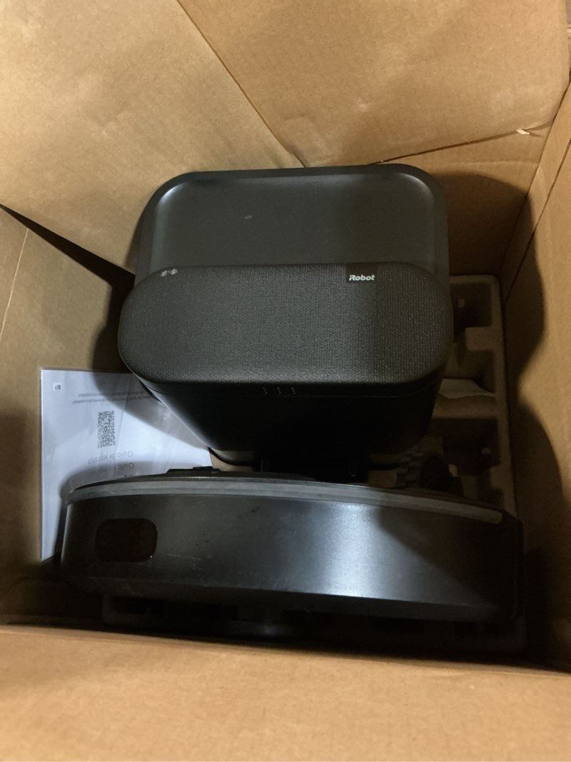 Condition photo showing As Is for irobot roomba 105 vac robot vacuum with autoempty dock - self-empties for 75 days, easy to use, intense power-lifting suction, lidar navigation, multi-surface cleaning, cleans in neat rows roomba 105 vac ae