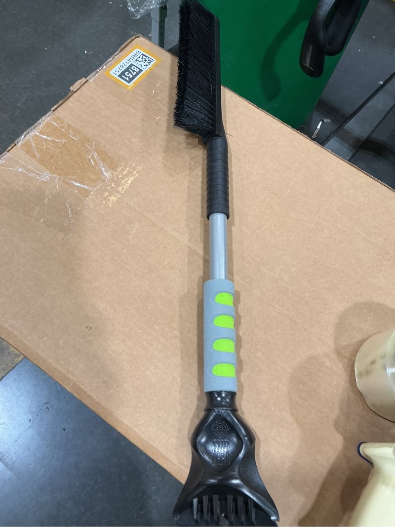 Condition photo showing As Is for mallory 532 26 inch snow brush with ice scraper for cars, trucks, suvs, rvs, and more (colors may vary) 532 1-pack