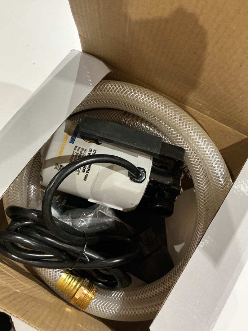 Condition photo showing Good Condition for 115v 330gph self-priming transfer pump, lilmonster auto portable electric utility water pump with suction hose kit,bright silver