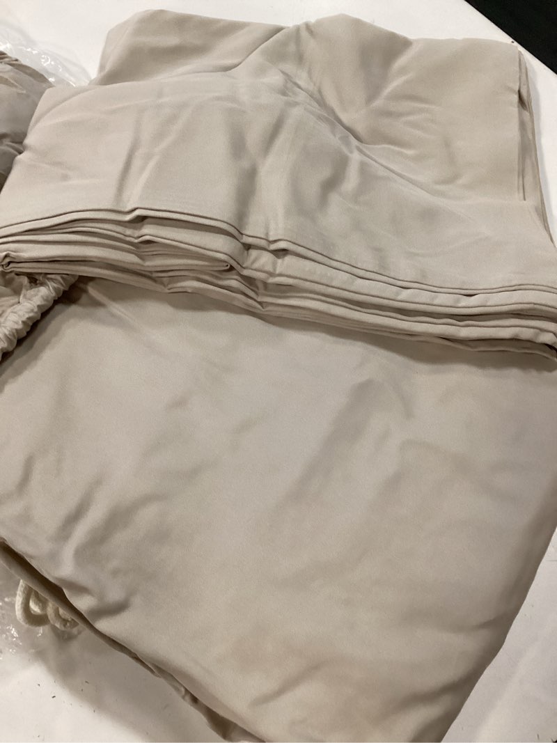 Condition photo showing Good Condition for bamboo fitted sheet set, king, sand