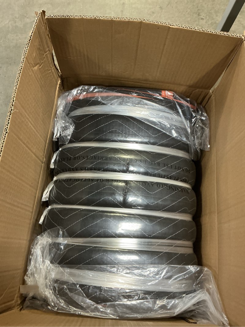 Condition photo showing Good Condition for simpli-magic 79523 heavy duty padded moving blankets, black/orange, 72” x 80”, 12 pack