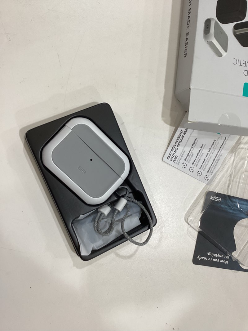 Condition photo showing Good Condition for esr for airpods pro 3 case, compatible with airpods pro 3rd generation case (2025), compatible with magsafe, full drop protection cover with lanyard, white airpods pro 3 case white