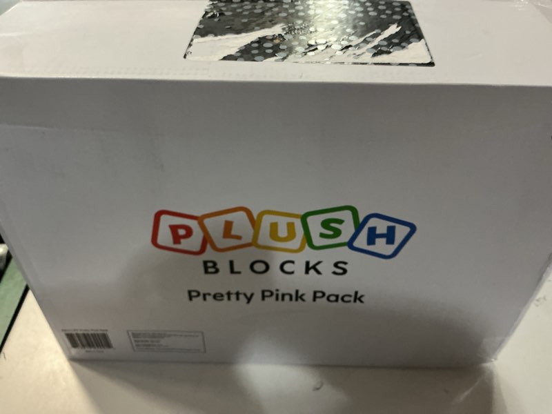 Condition photo showing New/Like New for the original premium plush building block for kids - certified safe foam blocks in luxuriously soft fabric covers (pretty pink, blocks)