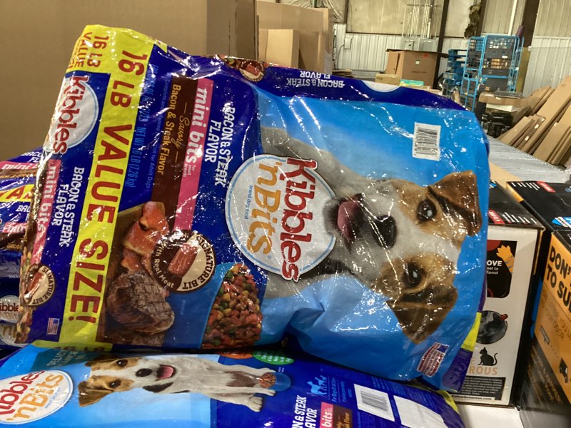 Condition photo showing New/Like New for Kibbles ‘n Bits Mini Bits Small Breed Savory Bacon & Steak Flavor Dry Dog Food  16 lb. Bag