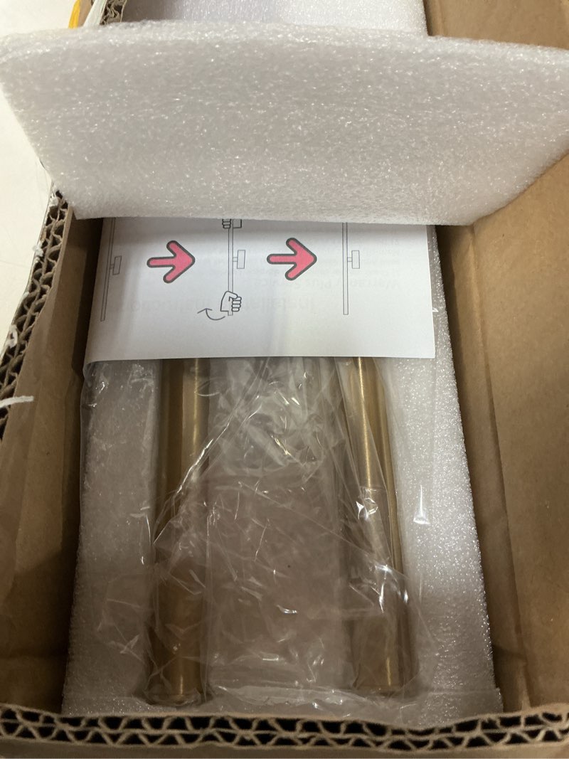 Condition photo showing New/Like New for Only Suitable for Small Junction Box Set of 2 Hardwired Narrow Gold Wall Sconces Modern Picture Lights Linear Mirror Vanity Wall Lights for Bathroom Bedroom Corridor (2 Pack, 24'', Gold, Dimmable) 24 Inch Suitable for Small Junction Box Only 2X Hardwired Gold Sconce