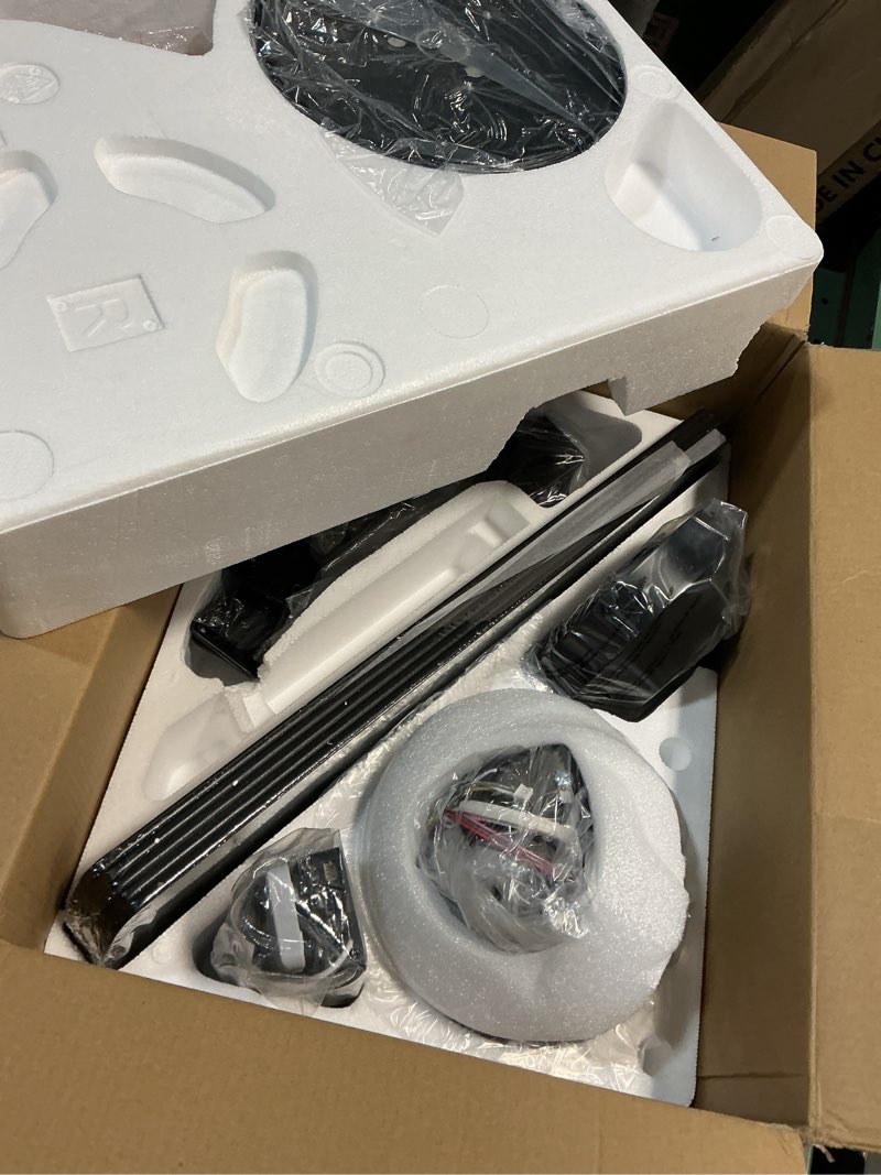 Condition photo showing New/Like New for ZMISHIBO 52 Inch Ceiling Fan with Light, App&Remote Control, Flush Mount Low Profile, Dimmable 20W LED Light, Quiet Reversible Motor for Bedroom, Living Room, Apartment, Black 52 Inch Black