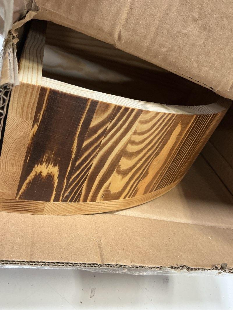 Condition photo showing New/Like New for Solid Wooden One Step Stool, 5.2" High Semicircular Wood Bed Step for Elderly Adults Kids Safety to Get in & Out of High Bed, Kitchen, Bathroom(26.4" L, 550LBs Capacity) 26.4" W