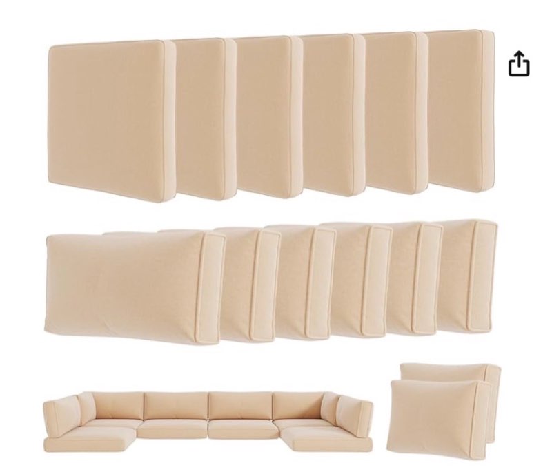 14 piece outdoor patio cushion covers replacement,outdoor couch cushions covers with zippers,waterproof patio furniture cushion slipcovers for couches,outdoor patio furniture (14 piece sets,navy blue)