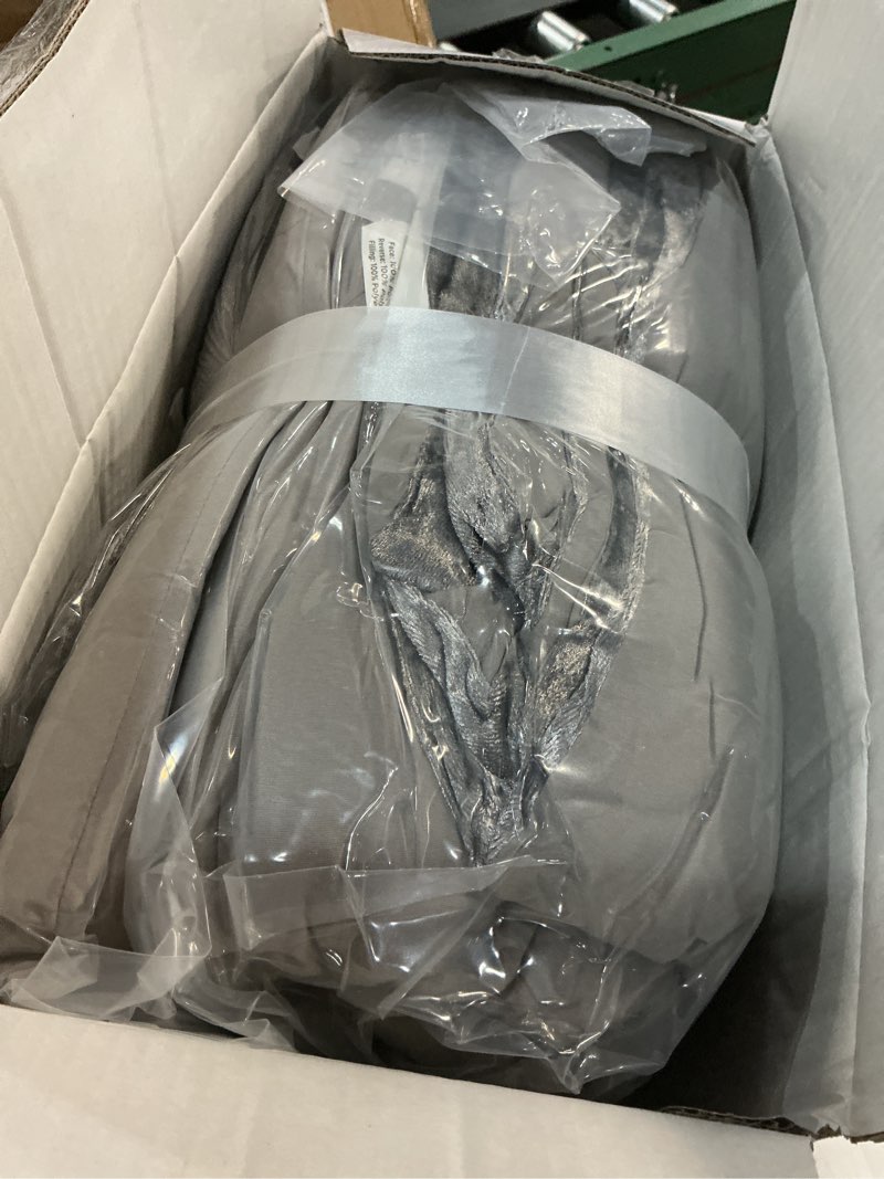 Condition photo showing New/Like New for regency heights twin/twin xl size comforter sets, velvet bedding comforter set for all seasons, blush bedding set with decor pillow for college dorm, 3-piece grey