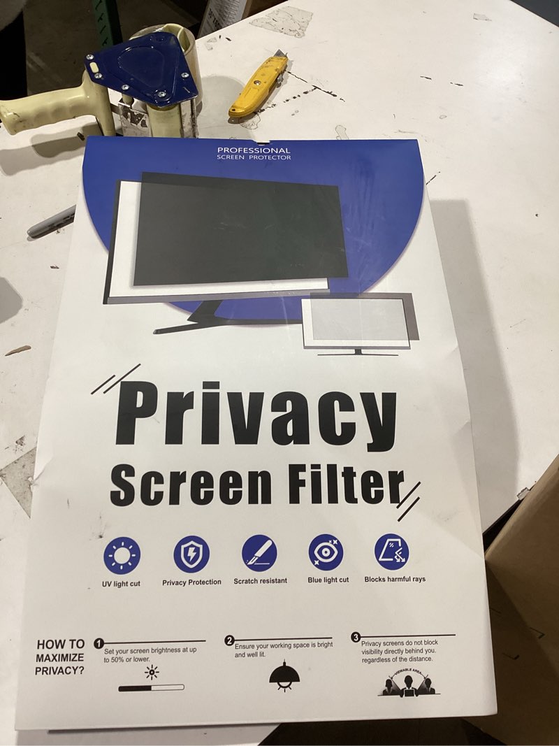 Condition photo showing Good Condition for [2-Pack] 24 Inch Privacy Screen for Computer Monitor 16:9 Aspect Ratio, Eye Protection Anti Blue Light Glare Shield, 24inch Removable Black Blackout Anti Spy Desktop Security Private Filter