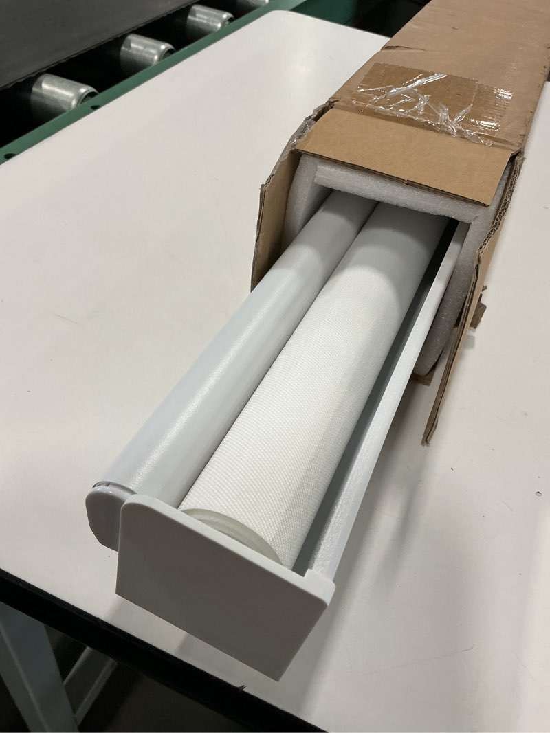 Condition photo showing Good Condition for Cordless Zebra Blinds for Windows,Free-Stop Roller Zebra Shades,Light Filtering Blinds for Indoor windows with Upgraded Cassette,Pull Down Privacy Window Shades for Home (36" W x 72" H, White) 36"W x 72"H White