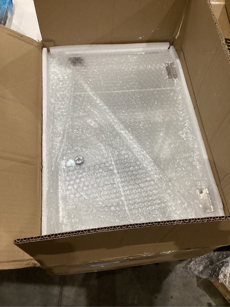 Condition photo showing As Is for Barydat Acrylic Display Case with Lock Key Countertop Display Case Clear Showcase Display Cabinet Multi Functional Safe Storage Box for Retail Store (Removable 4 Tier,11.8 x 5.9 x 18.9 Inch)