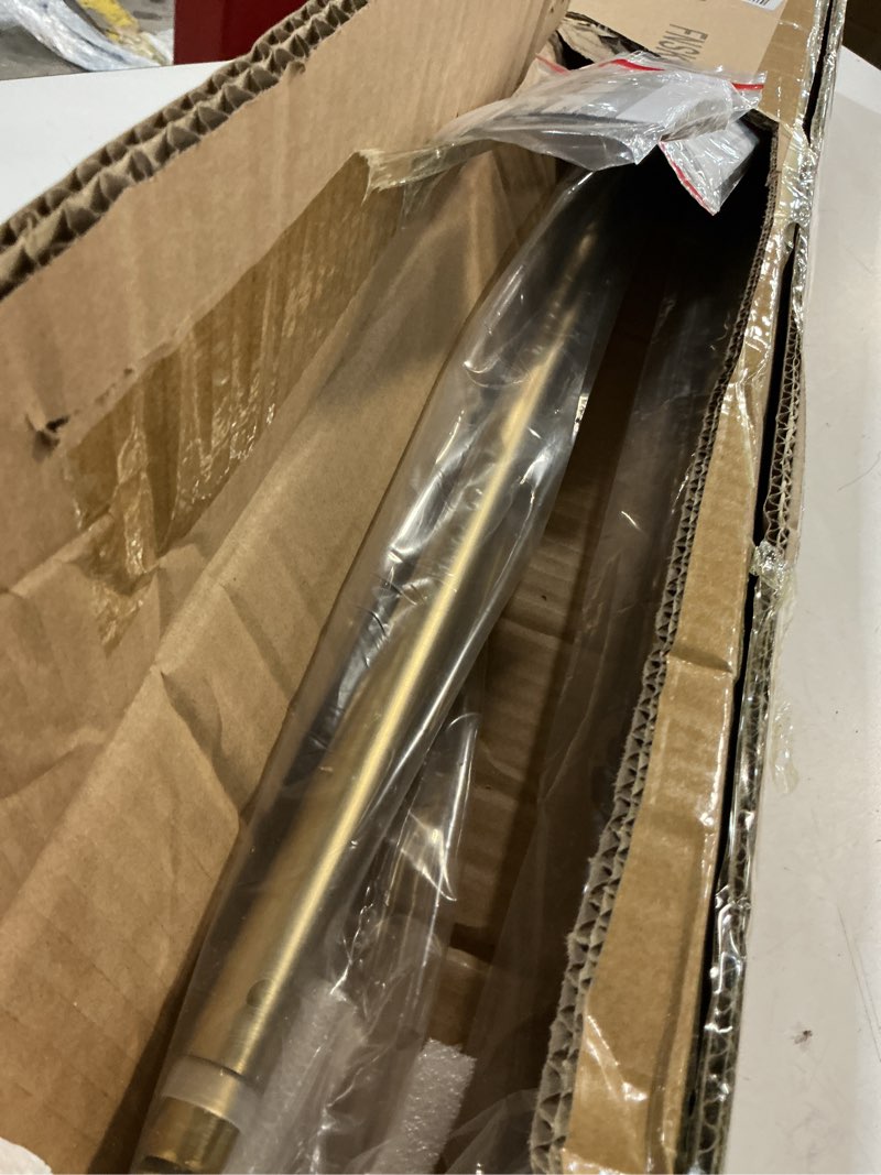 Condition photo showing Good Condition for 2 pack warm gold disc curtain rods, 28-48 inches window curtain rod,adjustable room darkening drapery rod with aluminum finials and brackets,wrap around design 28-48" & 2pcs warm gold