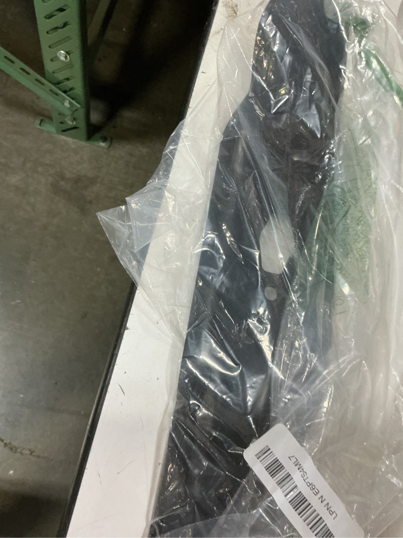 Condition photo showing As Is for (incomplete  only one piece)  (3pcs) 742p05094 high lift lawn mower bagging blades - replace cub cadet/mtd/troy bilt 742-05094 - fits enduro xt1-lt50 ultima zt1-50 - for 50\" deck lawn mower