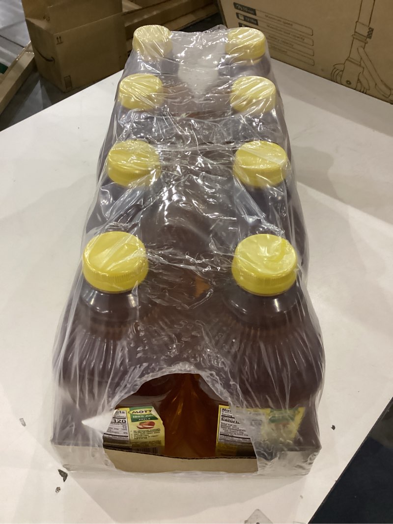 Condition photo showing New/Like New for Mott's 100% Original Apple Juice, 64 Fl Oz Bottle (Pack Of 8), 2 Servings Of Fruit Per Cup, 100% Fruit Juice, Gluten-free, Caffeine-free, Kosher, And Contains No Artificial Colors Or Sweeteners