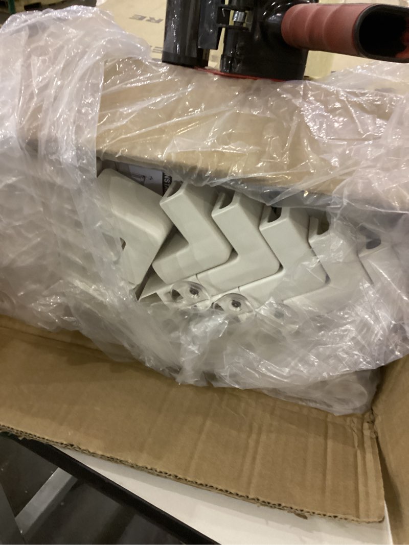 Condition photo showing Good Condition for 23.6“ H Clear Acrylic Plastic Dog Playpen, 8Pcs Lightweight & Easy Assemble Playpen Divider, Durable Safety Play Pen Indoors, Puppy, Cat, Small Animal(White) White 8 Panels 23.6" H