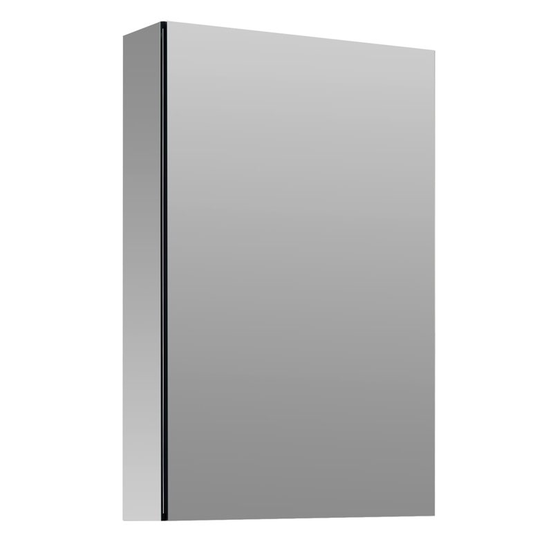 Grey single door mirror medicine cabinet