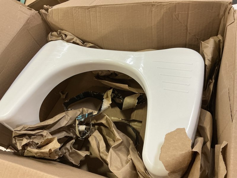 Condition photo showing Good Condition for squatty potty simple curve bathroom toilet stool 7" white