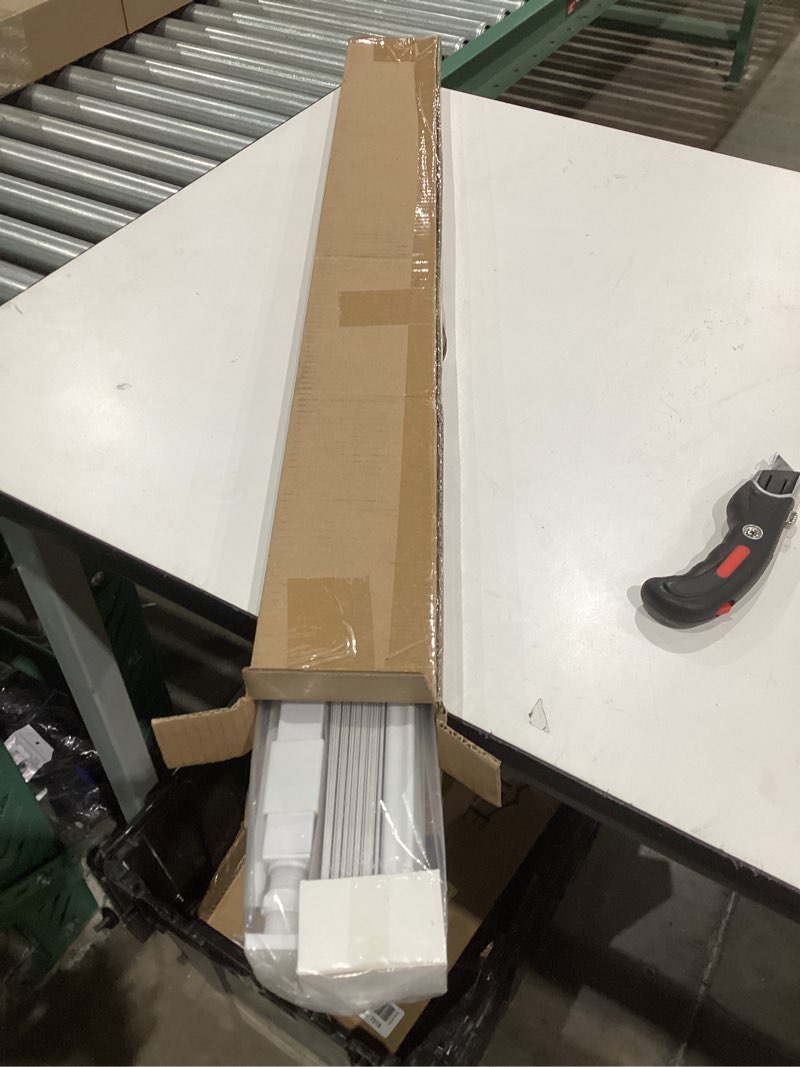 Condition photo showing New/Like New for LazBlinds No Tools No Drill 1" Vinyl Mini Blinds, Cordless Blinds for Windows, Light Filtering Horizontal Window Blinds & Shades, 33 1/2" W x 48" H, White Cordless-white 33 1/2" W x 48" H