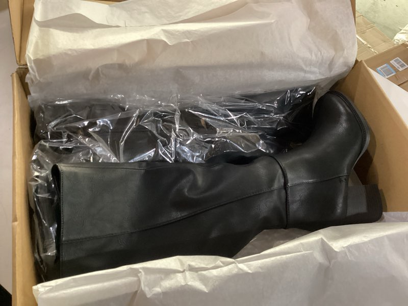 ZODIAC Women's Riona Block Heel Tall Boot Black 5.5 M