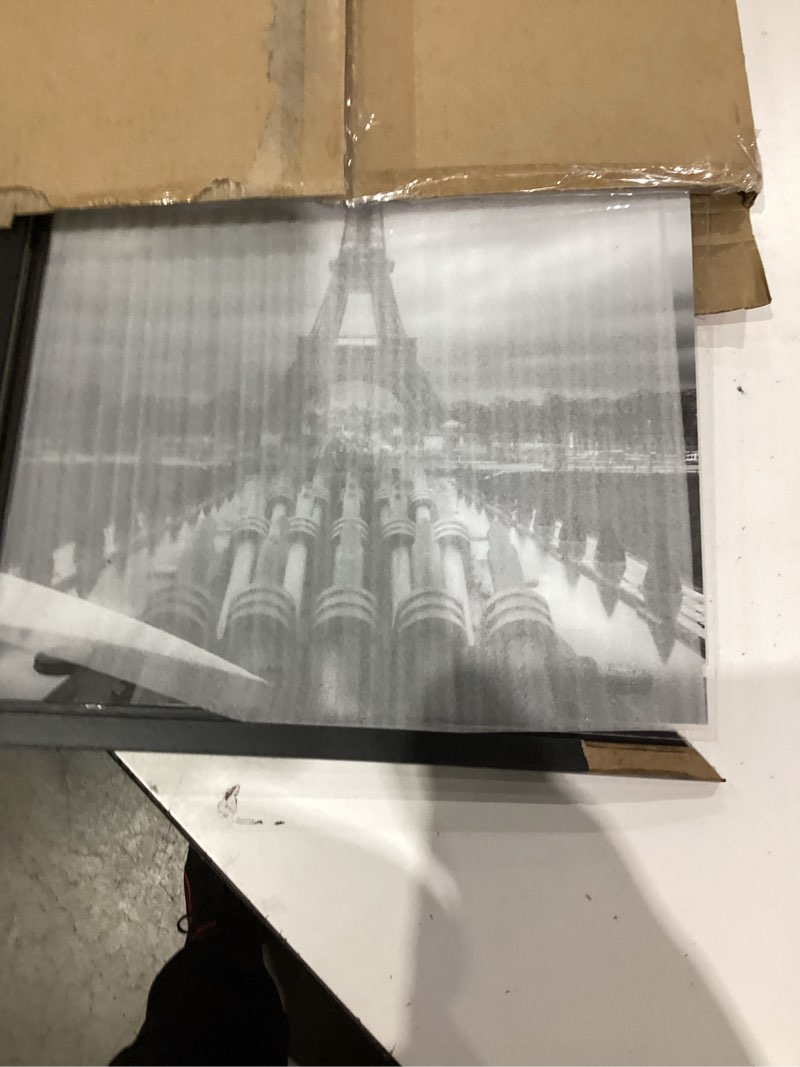 Condition photo showing As Is for Americanflat 14x17 Picture Frame with Polished Plexiglass - Black Picture Frame - Wide Photo Frames Made of Engineered Wood for Vertical or Horizontal Wall Display - Epic Collection - Black Black 14x17