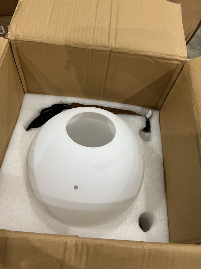 Condition photo showing Good Condition for aisilan globe pendant light 9.6" white opal glass, adjustable hanging light for kitchen island, modern mid century ceiling pendant lighting fixture with e26 bulb