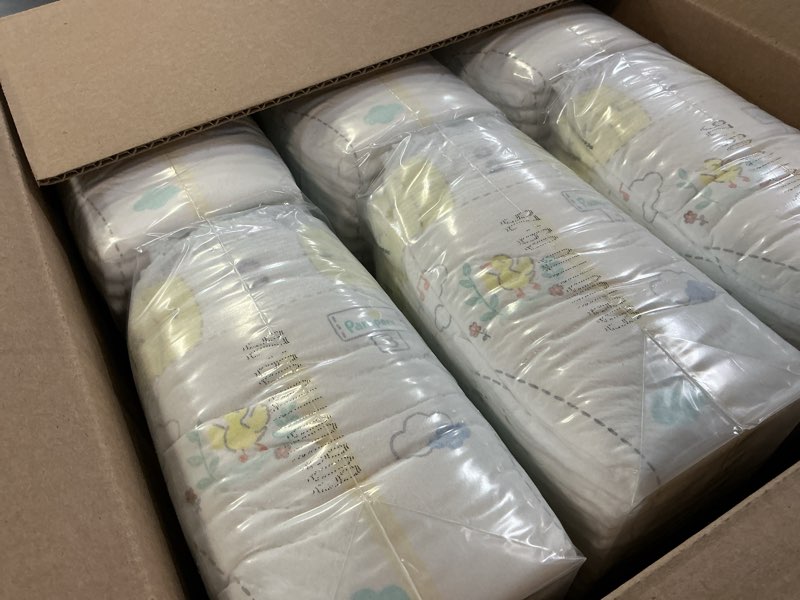 Condition photo showing Good Condition for pampers swaddlers diapers, size 3 (13-26 lbs), 168 count, absorbent, keeps baby dry and comfortable, skin safe disposable baby diaper size 3 168