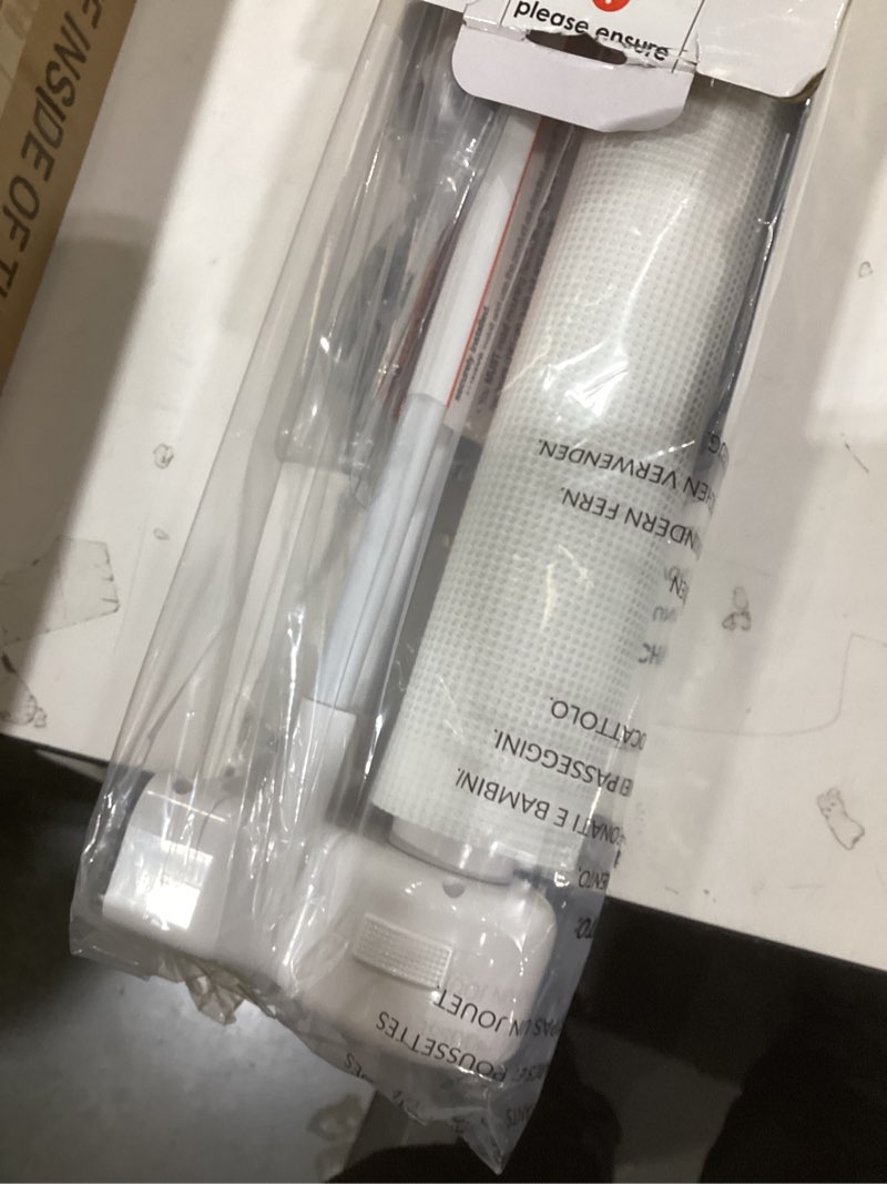 Condition photo showing New/Like New for Reinforced 18" Tall Retractable Gate Step Over Dog Gate, 55" Wide Mesh Gate Short Pet Gate Indoor/Outdoor Retractable Dog Gate, Small Gates for Pets Puppy Gates for The House - No Bottom Squeeze/White White (18" Tall x 55" Wide)