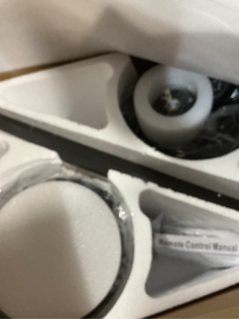 Condition photo showing New/Like New for asyko ceiling fans with lights, 46" low profile ceiling fan with light and remote control, flush mount, reversible, dimmable led, noiseless, brown ceiling fan for bedroom, dining room brown-46in-6blade