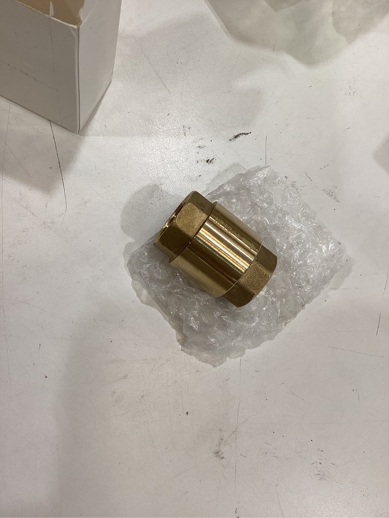 Condition photo showing Good Condition for uenede solid brass 3/4 inch in-line spring check valve 3/4" npt female thread one-way non-return prevent water back-flow 3/4"npt-1pcs
