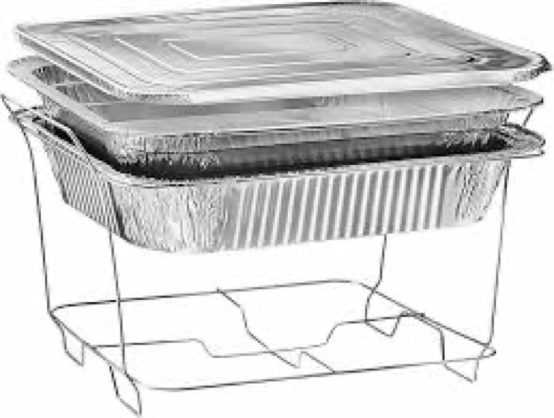 (Incomplete )28-Pcs Disposable Chafing Dish Buffet Set with Half Size Pans – Complete Catering Solution with Extra Fuel Cans & Lighter – Perfect Food Warmers for Parties & Events