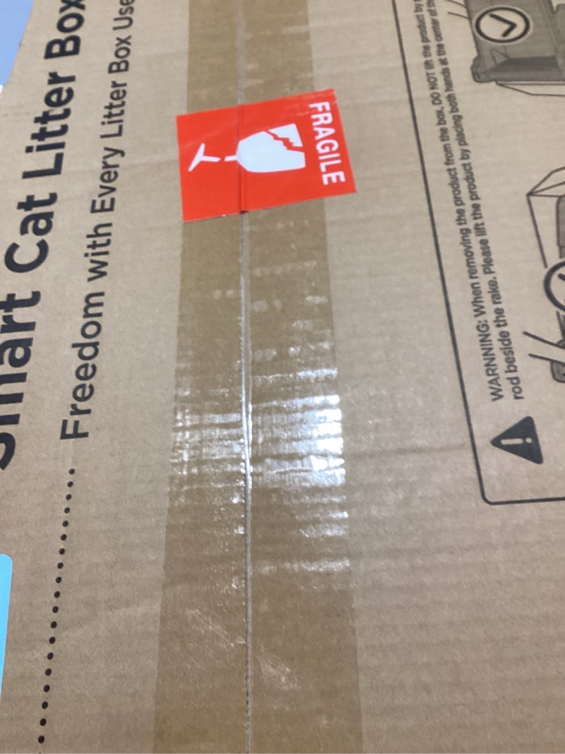 Condition photo showing New/Like New for Open-Top Self Cleaning Cat Litter Box, 2025 Upgraded Extra Large Automatic Cat Litter Box for Multiple Cats, Weight Sensors Safety Protection/App Control/Odor Control/Easy Clean (White)