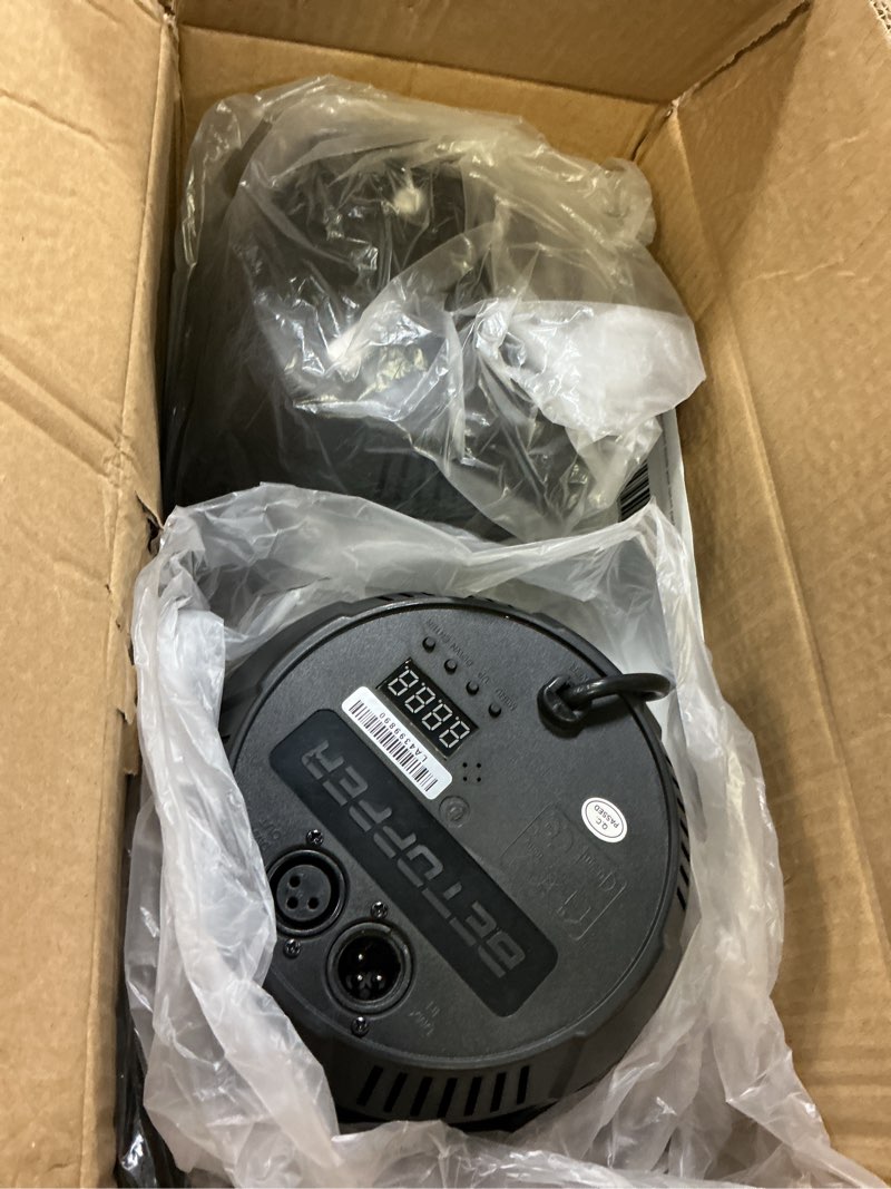 Condition photo showing Good Condition for betopper par lights with remote control, 54x3w led rgb 3-in-1 stage lights dmx dj lighting fixtures, superior brightness strobe light & wash light for party, concert, church, wedding, bar,4 pack