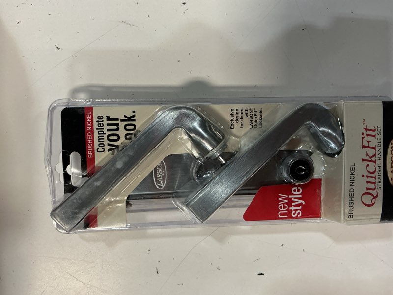 Condition photo showing As Is for larson 20298917 quick fit straight handle set, brushed nickel