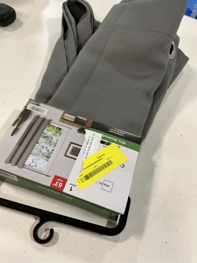 Condition photo showing New/Like New for mainstays blackout energy efficient grommet single curtain panel  40 x63   gray