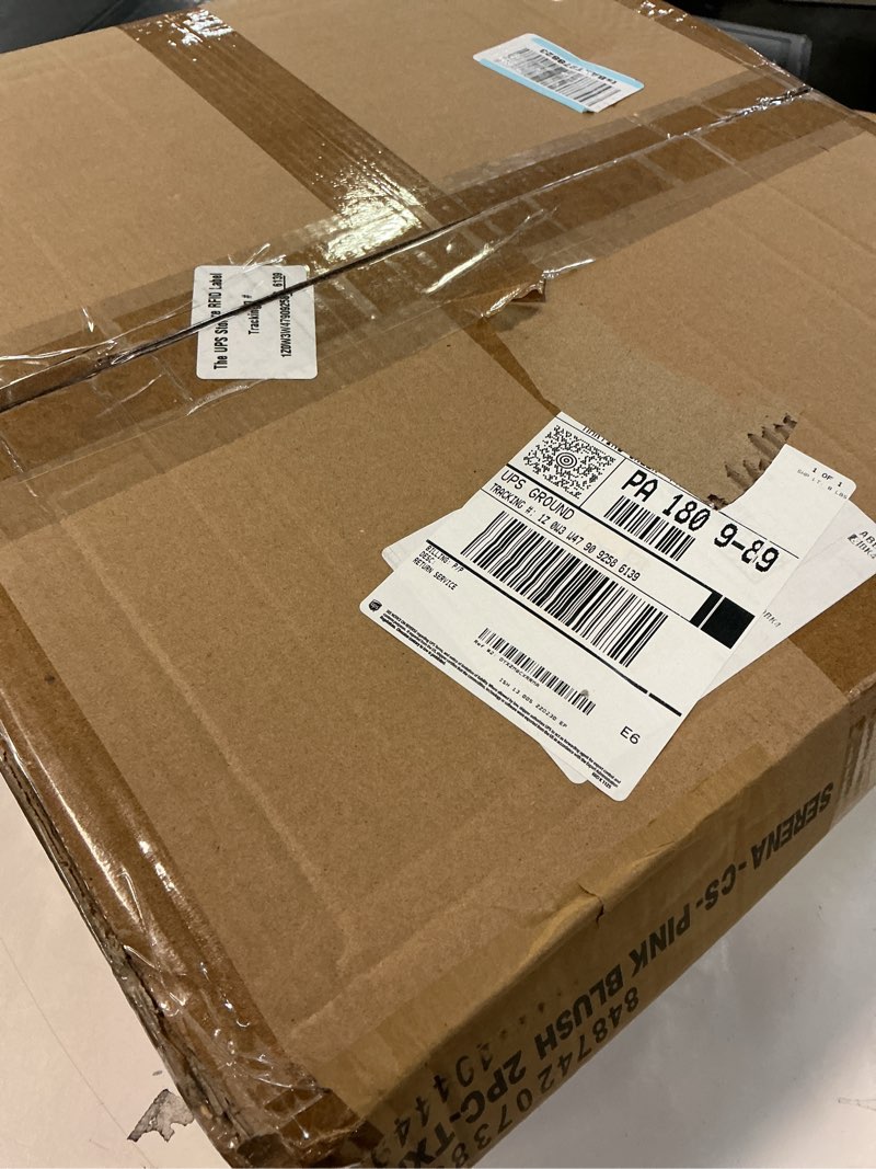 Condition photo showing Good Condition for Lush Decor Serena Comforter Set, 2 Piece Set, Twin XL, Blush - Pink Bedding Set Twinxl - Cute Comforter Twin XL Size - Coquette Dorm Decor Twin XL Blush