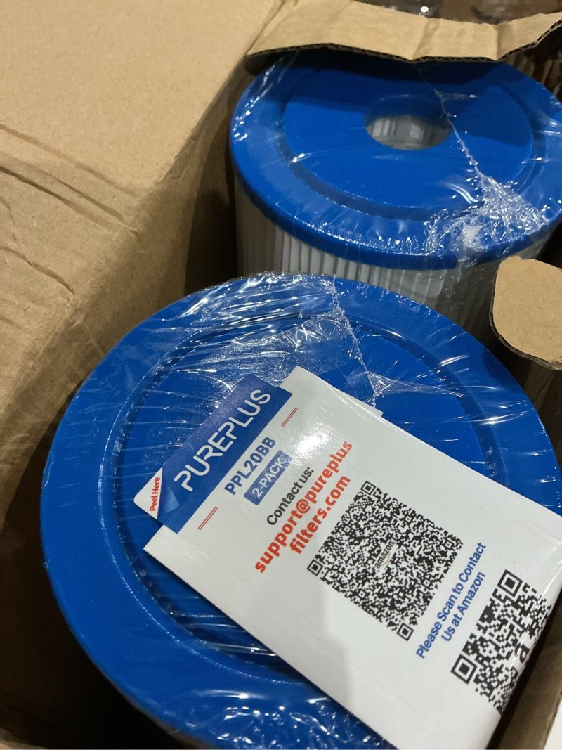 Condition photo showing Good Condition for pureplus 20" x 4.5" whole house pleated sediment filter for well water, replacement cartridge for ecp5-bb, ap810-2, hdc3001, spc-45-1005, cp5-bb, ecp1-20bb, 2pack 20 micron 2 count (pack of 1)