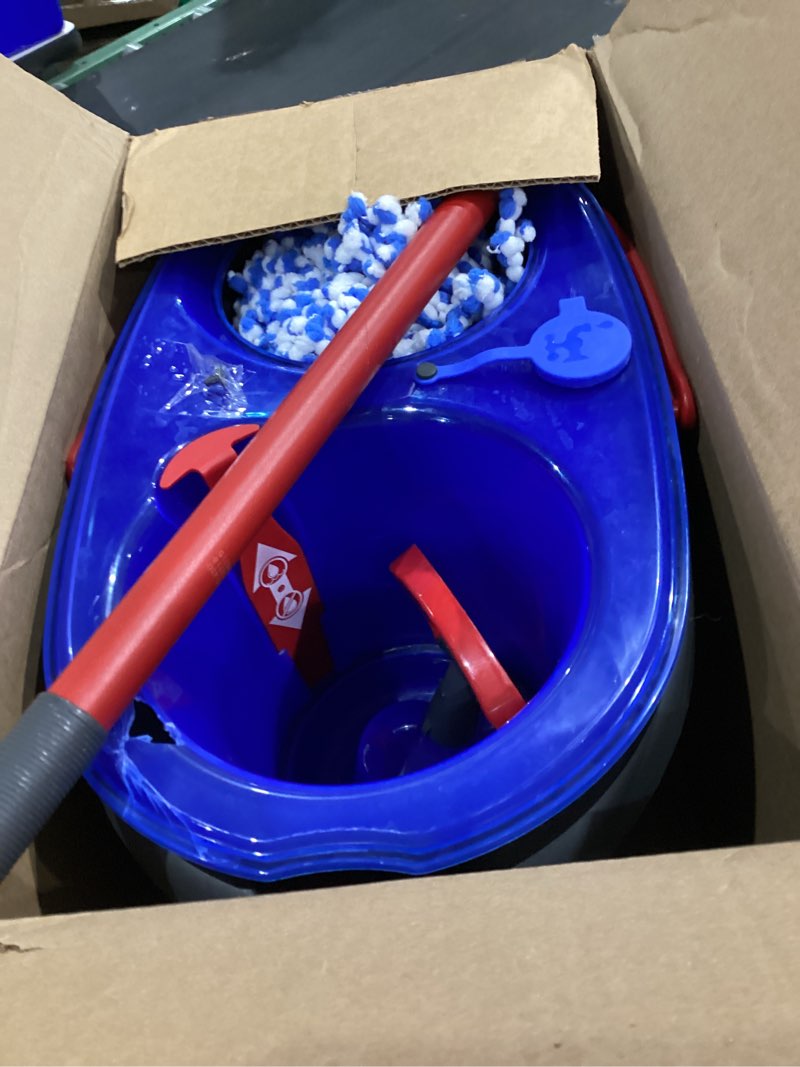 Condition photo showing As Is for O-Cedar RinseClean Spin Mop & Bucket System | Clean with Water | Removes 99% of Bacteria Plastic Rinseclean Spin Mop & Bucket Cleaning System