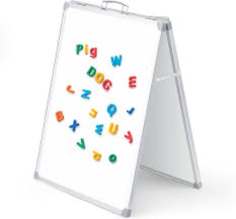 Lincia 24 x 18 Inch Portable Dry Erase Board with Stand, Foldable White Board Double Sided Whiteboar