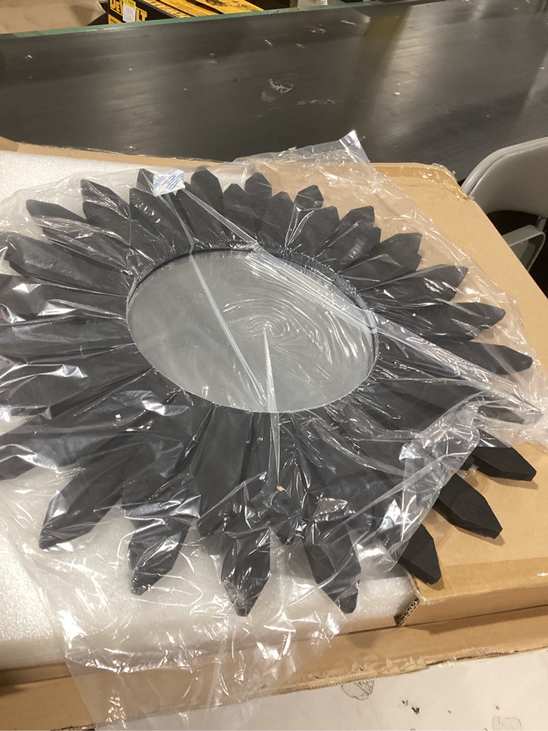 Condition photo showing Good Condition for honiway 21 inch black wall decor vintage mirror, boho style, wooden frame, easy to hang, ideal gift black 21 inch (1 pack)