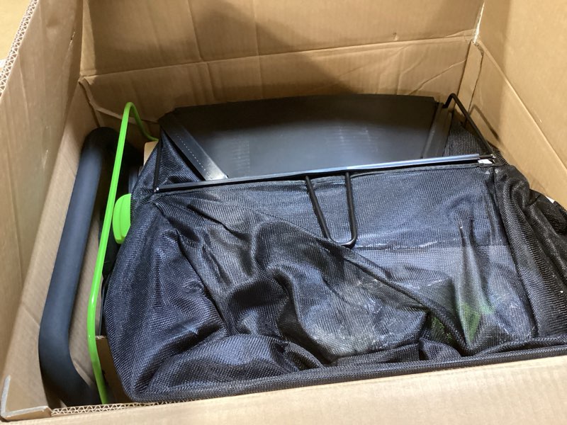 Condition photo showing Good Condition for 2-in-1 electric dethatcher and scarifier, 13-inch raking & scarifying, turf dethatcher & with 4-position height adjustment, 14.5 gal removable thatch bag for lawn health