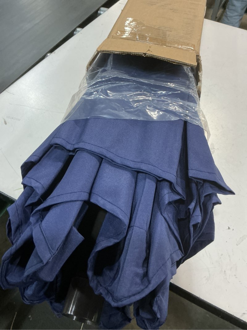 Condition photo showing Good Condition for blissun 9 ft solar umbrella 32 led lighted patio umbrella table market umbrella with tilt and crank outdoor umbrella for garden, deck, backyard, pool and beach (navy blue)