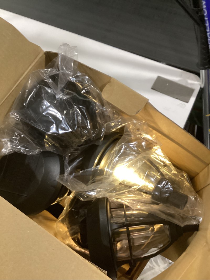 Condition photo showing As Is for harbor breeze 10 -pack 10ct solar filament light 5 -lumens black solar led outdoor path light kit ( 3000-k ) item #6630643 | model #ts1909a