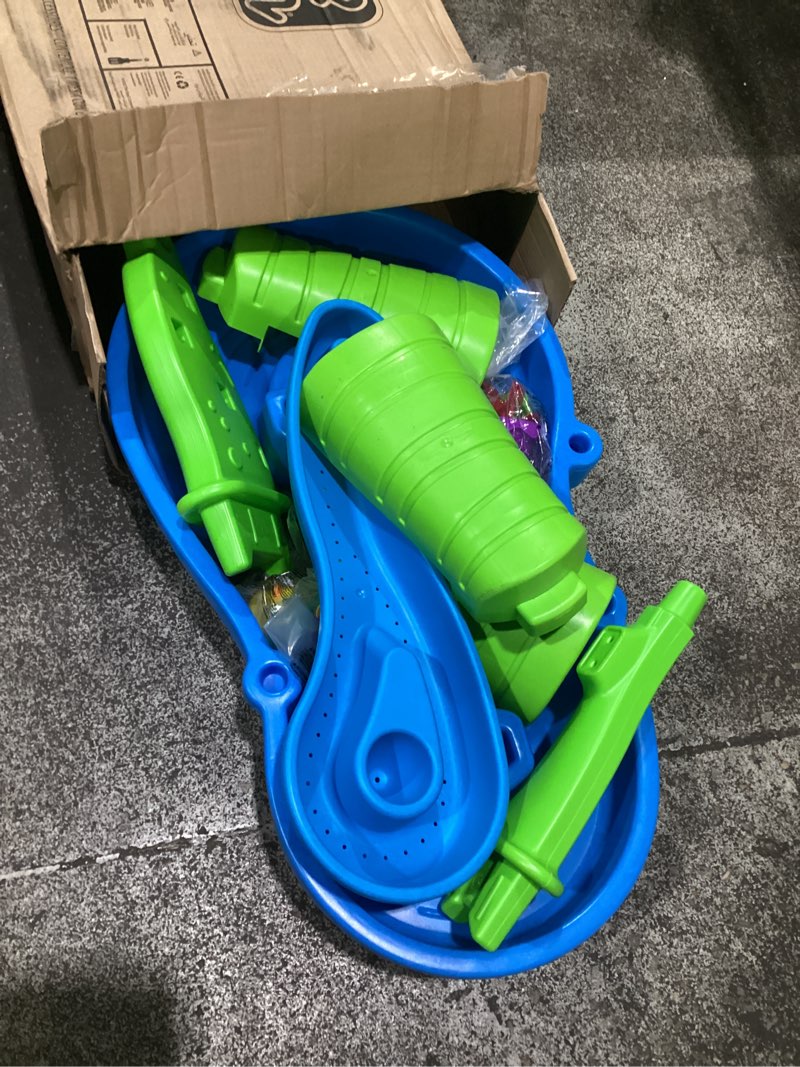 Condition photo showing Good Condition for Step2 Rain Showers Splash Pond Water Table, Kids Water and Sand Activity Sensory Playset, Summer Outdoor Toys, 13 Piece Water Toy Accessories, For Toddlers 1.5+ Years Old, Blue & Green