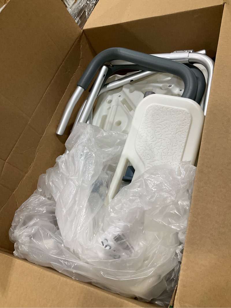 Condition photo showing Good Condition for Medline Shower Chair for Elderly, Seniors, Adults & Disabled - Heavy Duty Shower Seat with Padded Arms and Back for Inside Shower, Adjustable Height Bath Stool for Bathtub, 350 lb, Slip Resistant White