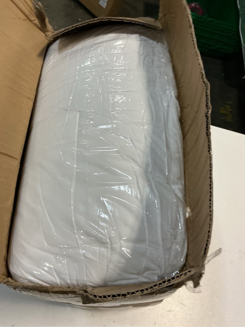 Condition photo showing Good Condition for luxury hotel sellected 3 inch mattress topper, goose-down-like fiber mattress topper for any season any room, ultra fluffy and long-lasting, durable, 4 elastic bands, queen white queen