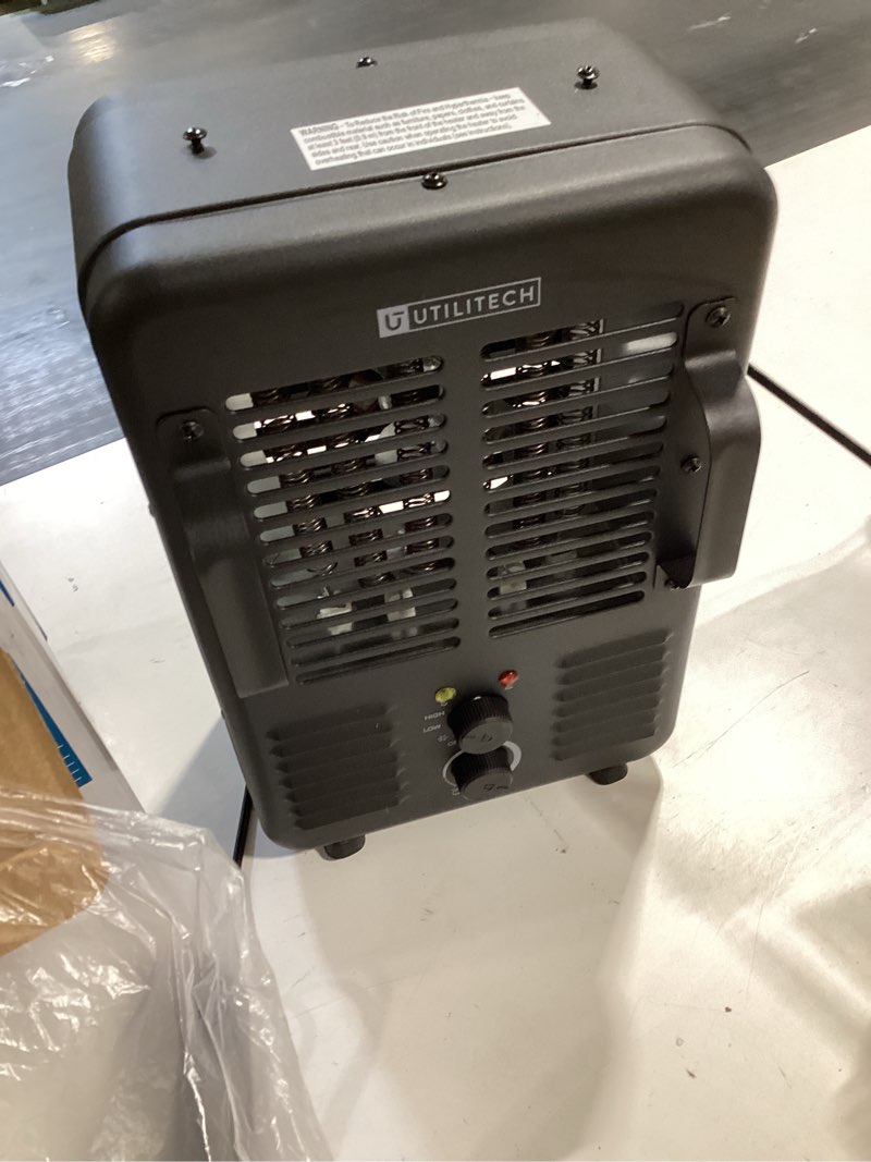 Condition photo showing Good Condition for utilitech 1500 -watt utility fan utility indoor electric space heater with thermostat