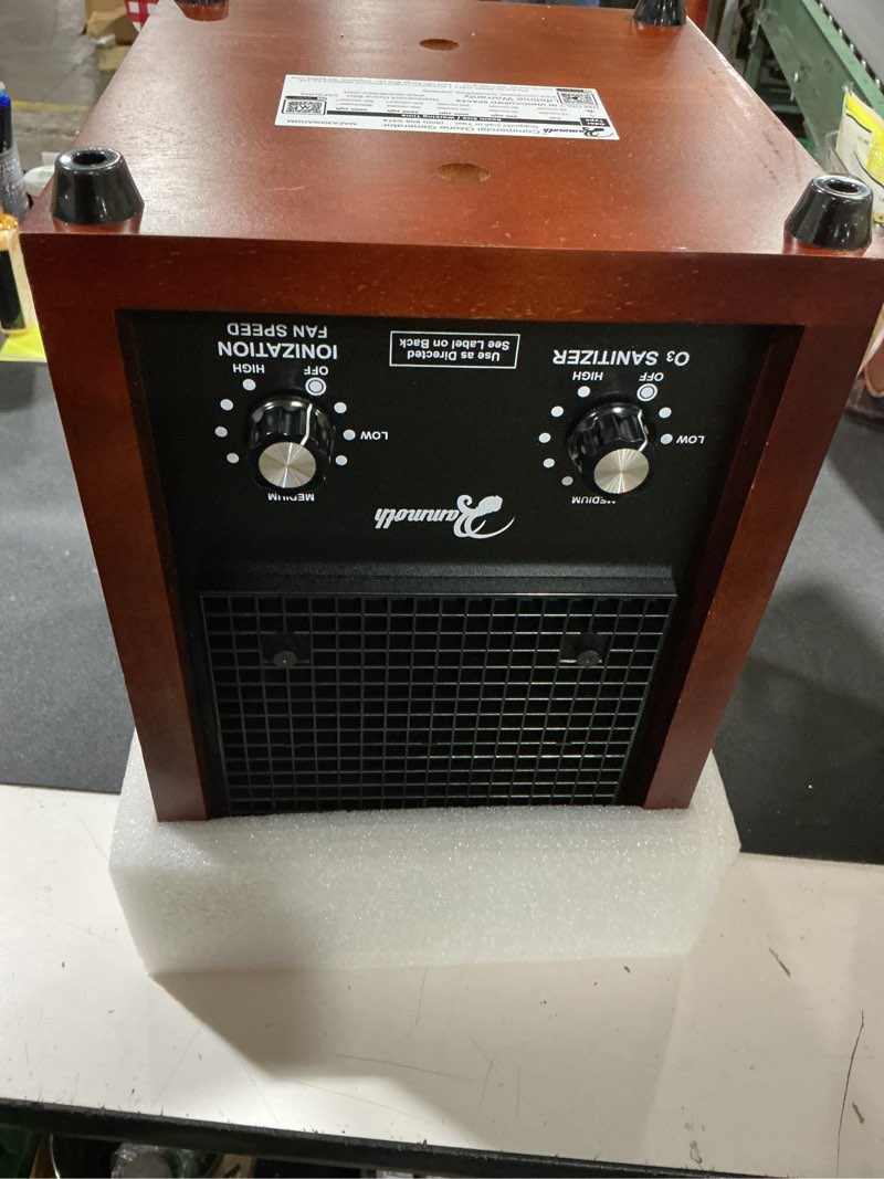 Condition photo showing Good Condition for mammoth ion and ozone generator 3000 mg/hour, adjustable up to 3,500 sqft ionizer & deodorizer ozone odor eliminator- ozone machine wooden design ideal for dust, pollen, pets & smoke smell